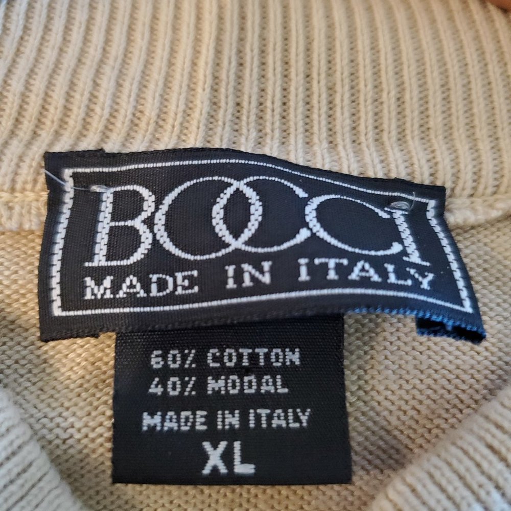 Bocci Men's Crew Neck Sweater XL Tan